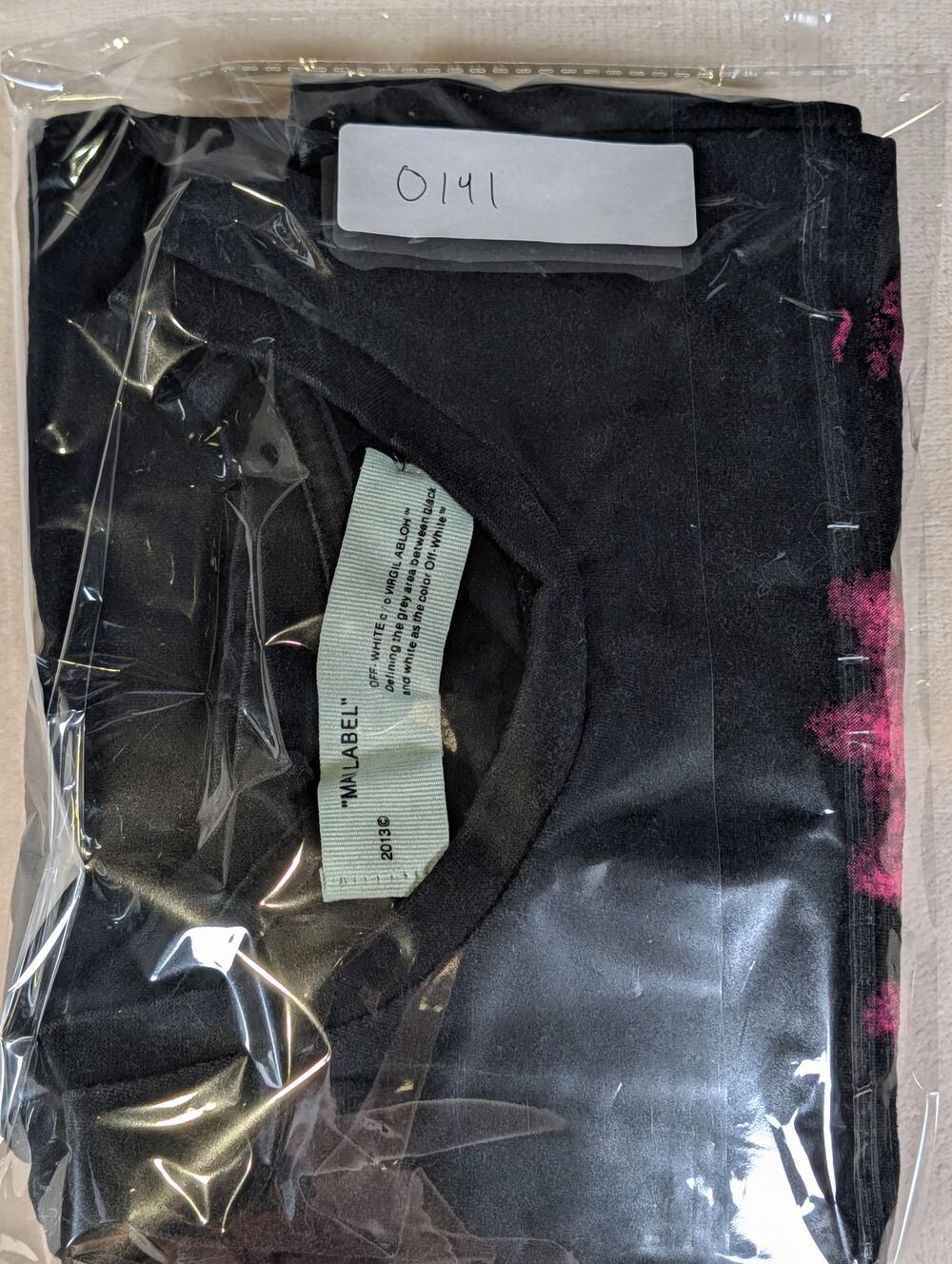 Off-White c/o Virgil Abloh Mens Large Black Water Delay Spray Paint Arrow Shirt